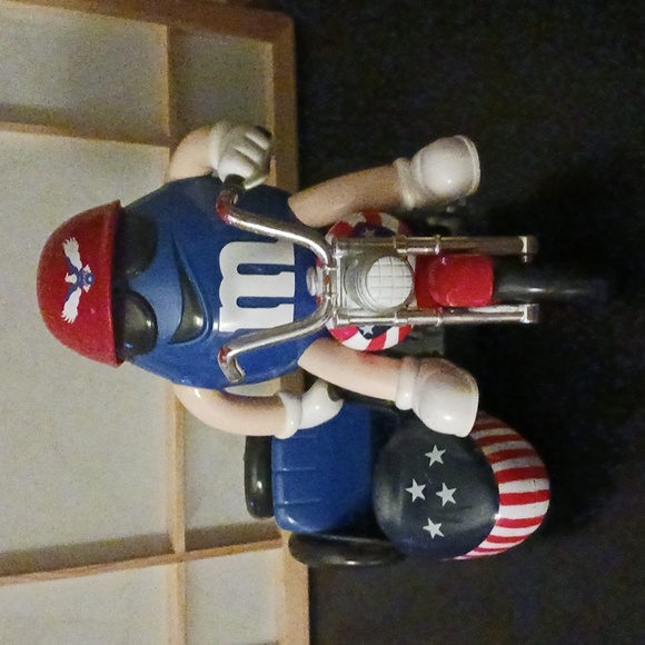 M&M'S Other - Vintage 80-90 EASY RIDER WITH motorcycle with side SEAT M&M CANDIES DEPENSER